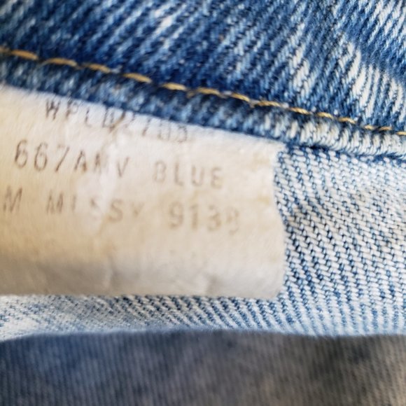 Vintage 80s Stone Wash Denim Button Up Jacket - Picture 6 of 8